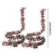 thumbnail image 2 of 2 Pcs 7 ft Flower Garland Artificial Rose Vine Flowers with Green Leaves Hanging Fake Roses Vine for Room Party Home Wedding Birthday Christmas Wall Arch Decor, Spring Pink Flower, 2 of 2