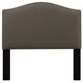 thumbnail image 3 of PRI Camel Back Upholstered King Headboard in Taupe Brown, 3 of 5