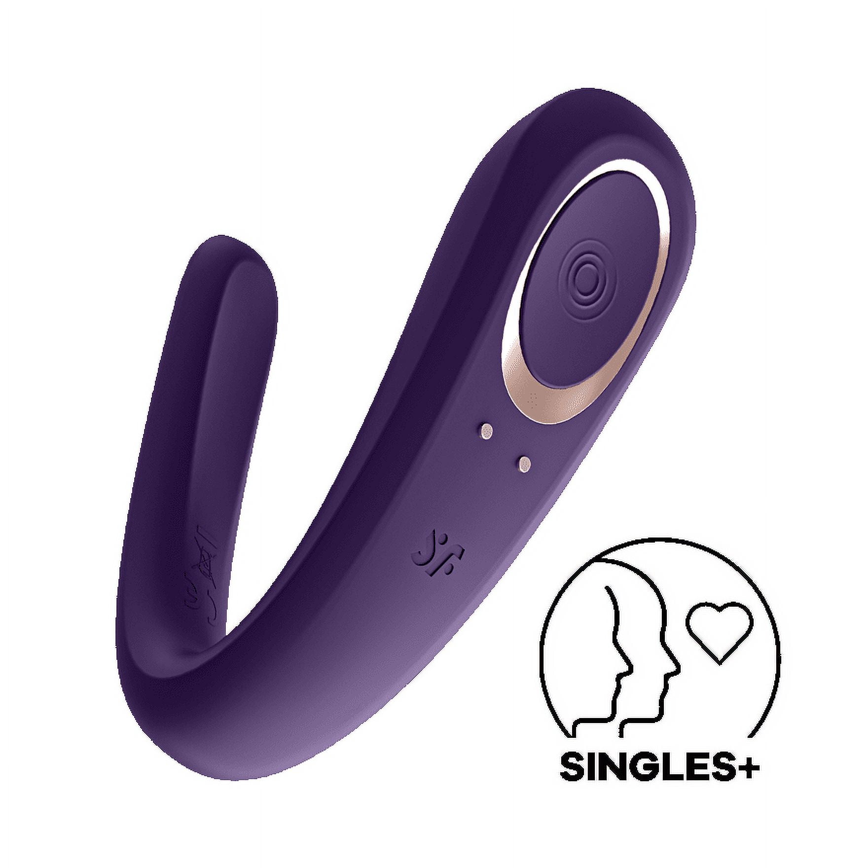 Satisfyer Double Classic Couples Vibrator - G-Spot and Clitoral Stimulation, Partner Toy, U-Shape, Wearable During Intercourse - Soft Silicone, Waterproof, Rechargeable