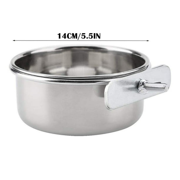 Comedero para pájaros de acero inoxidable, suministros para pájaros roedores, caja de comida para actividades, taza de agua, taza de comida para pájaros