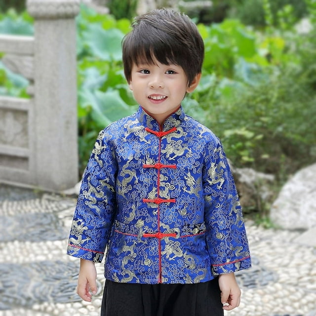 Traje de Han para niño, traje Tang de manga larga de otoño para niños, disfraz original de estilo chino, disfraz clásico del inframundo, ropa para niños