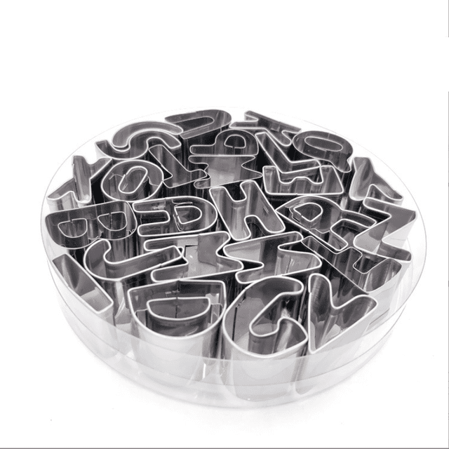 PIX-LINK Molde para galletas de acero inoxidable con 26 letras en inglés PIX-LINK Gadgets de cocina