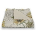 thumbnail image 3 of Creative Products Sunflower Pattern on White 50 x 60 Coral Fleece Blanket, 3 of 3