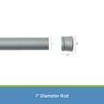 thumbnail image 2 of Kenney® Twist & Fit™ No Tools Rust-Resistant Coated Steel Straight Spring Tension Shower Curtain Rod, 42-72", Silver, 2 of 5