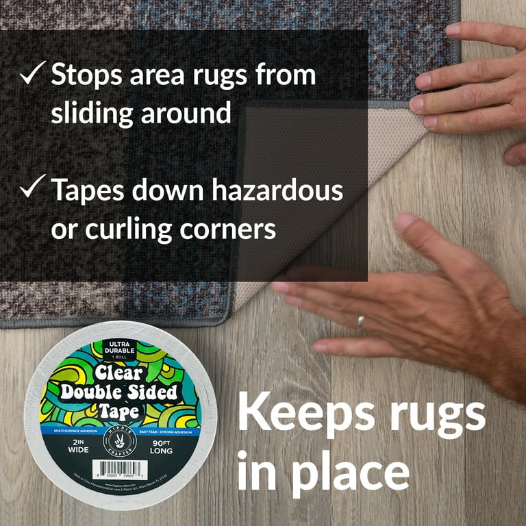 All Flooring Now Double Sided Tape Heavy Duty Carpet Tape 2in x 90ft for Carpet tiles, Rug Tape, Vinyl Flooring, Indoor Outdoor Carpet, Grip Tape