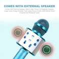 thumbnail image 5 of EIMELI Wireless Bluetooth Handheld Karaoke Microphone Speaker KTV Player Mic Party - Blue, 5 of 8