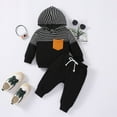 thumbnail image 2 of Sngxgn Fall Outfits for Toddler Boy Long Sleeve Top and Long Pants Set Toddler Sweatsuits(Black,70), 2 of 8