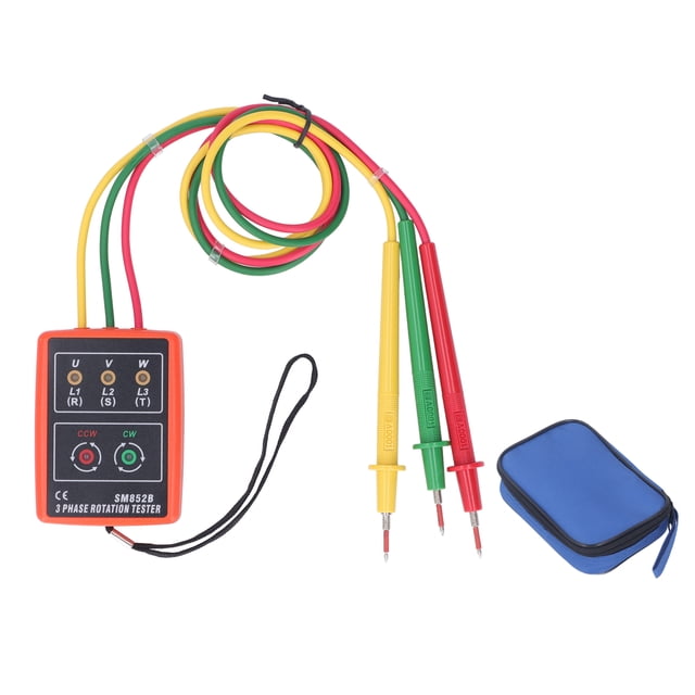Probador de secuencia trifásica, indicador de rotación de fase de CA portátil, SM852B, medidor detector para detección de corriente y voltaje.