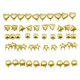 thumbnail image 3 of Claw Beads Nailhead Prendas Accesorios Punk Spikes dorado Macarena mini uñas, 3 of 8