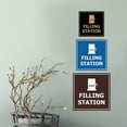 thumbnail image 4 of Signs ByLITA Square Filling Station Sign (Ivory/Dark Brown) - Small, 4 of 6
