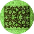 thumbnail image 1 of Ahgly Company Indoor Round Oriental Green Industrial Area Rugs, 8' Round, 1 of 4