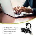 thumbnail image 3 of Wisewang Cable Splitter Male to Female Quick Connection Fast Transmission Adapter Network Converter Convenience Computer Supply black 1Set, 3 of 6