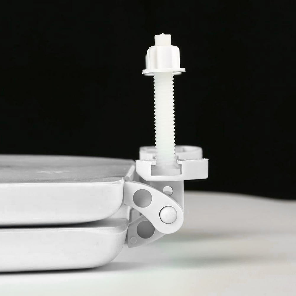HBASD Round Soft Close Toilet Seat, Comfortable Soft Round Toilet Seat, with Grip-Tight Bumpers, Quiet-Close Seat, Quick-Attach Hardware