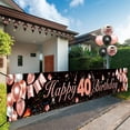 thumbnail image 4 of YANSION 40th Birthday Decorations for Women, Lady Black Rose Gold Theme Party Decor, Black Rose Gold Latex Balloons and Happy 40th Birthday Banner, Happy 40th Birthday Party Anniversary Supplies, 4 of 8