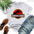 thumbnail image 3 of Camiseta con estampado gráfico de Jurassic Park, color rosa y gris, ropa para mujer 2024, camiseta de dinosaurio R-Rex, camiseta Harajuku para mujer, camisetas de verano, 3 of 4