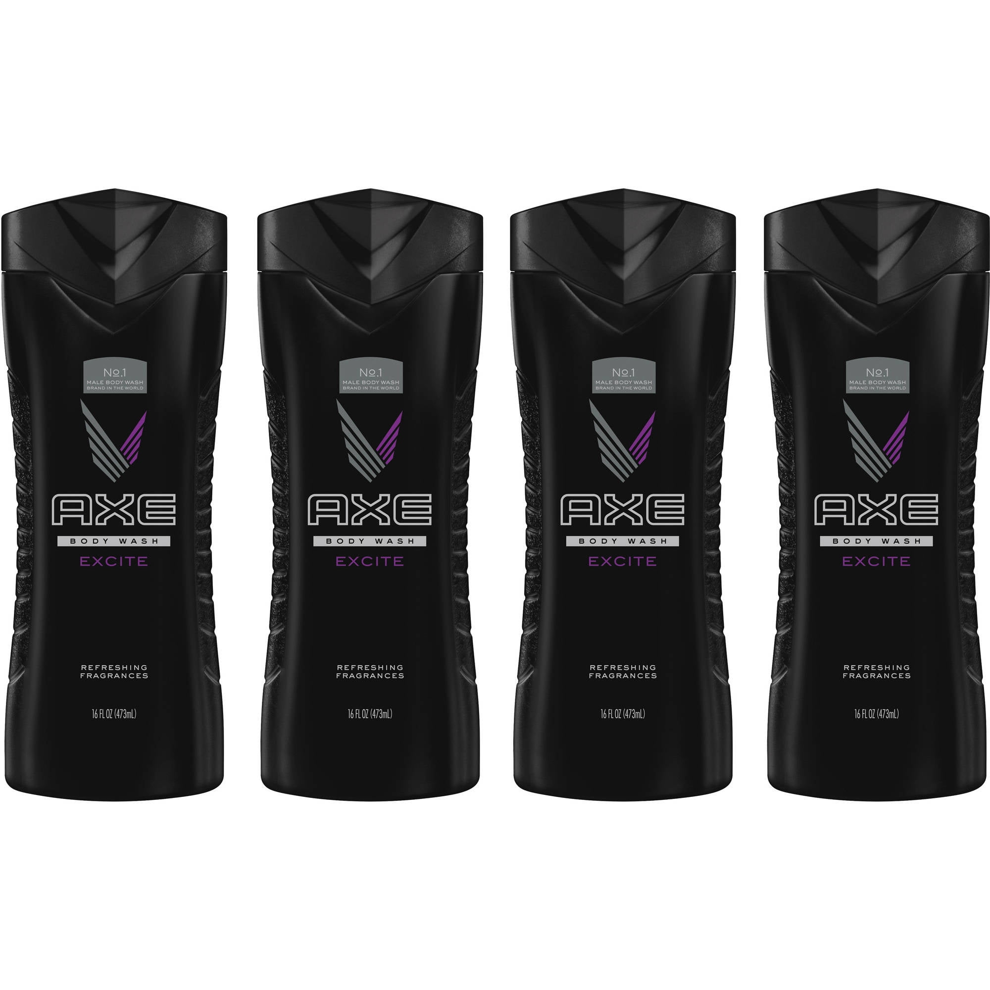 AXE Excite Body Wash for Men, 16 oz, 4 Count