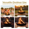 thumbnail image 5 of Sunnydaze 23" Round Wood-Burning Black Finish Steel Fire Pit Bowl, 5 of 16