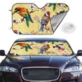 thumbnail image 2 of Kdxio Beautiful Bright Birds And Flowers Print Windshield Sun Shade,UV Rays and Sun Heat Protection,Sunshade for Car Windshield,Car Shade Front Windshield -, 2 of 6