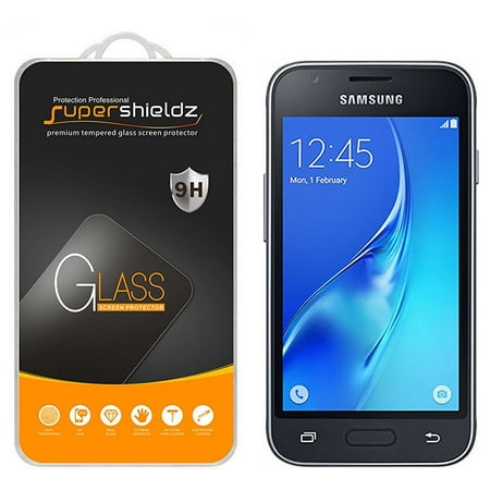 [2-Pack] Supershieldz for Samsung Galaxy J1 Mini Tempered Glass Screen Protector, Anti-Scratch, Anti-Fingerprint, Bubble Free