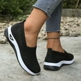 thumbnail image 7 of IEMIEMIEM Orthopedic Casual Shoes for Women Arch Support Nurse Shoes Wide Slip on Non Slip Server Shoes Mesh Stretch Comfort 2026 New Orthopedic Shoes Black 5.5 Wide, 7 of 7