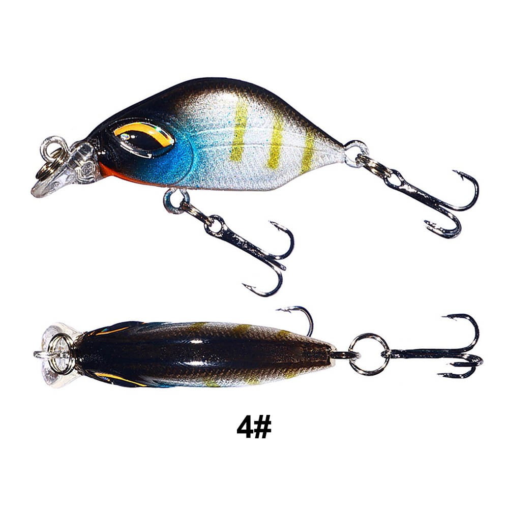 3.8Cm/3.3G Fishing Mini Luya Hard Bait Sinking Little Fat Fake Bait Fish Hook