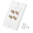 thumbnail image 3 of 4 Posts Speaker Wall Plate Home Theater Wall Plate Audio Panel, 3 of 5