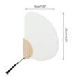 thumbnail image 2 of Unique Bargains 1 Pc Portable Double-Sided Short Handle Round Xuan Paper Folding Fan Xuan Paper Bamboo White [Double-Sided Short Handle Round Xuan Paper Plover], 2 of 5