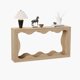 thumbnail image 1 of QinaQin Mesa consola farmhouse de 63 pulgadas, diseño angosto de 2 niveles con almacenamiento, ideal para sala, pasillo o recibidor, 1 of 5