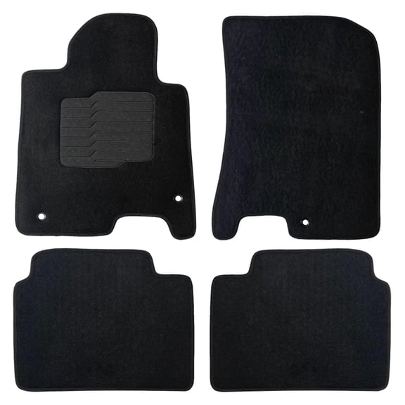 ecoMats Carpet Floor Mats Fit for 2020 to 2026 Hyundai Sonata and 2021 to 2026 Kia K5, Front and Rear, Black