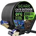 thumbnail image 1 of Cable Ethernet GearIt Cat 8 plano para exteriores de 15 m, color negro, 1 of 8
