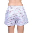 thumbnail image 3 of Women's Tagless 100% Cotton Prints Sleepwear Pajama Boxer Comfortable Bottom Shorts by Badger Smith (L, Pink Rabbit), 3 of 5