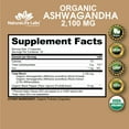 thumbnail image 2 of Organic Ashwagandha 2,100 mg - 100 Vegan Capsules Pure Organic Ashwagandha Powder and Root Extract, 2 of 5