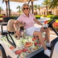 thumbnail image 3 of Golf Cart Seat Covers for 2 Seater,Mushroom Fox Microfiber Cart Seat Towel Blanket,Green Leaf Butterfly Red Retro Plant Absorbent Breathable Non Slip Bench Seats Protector for Golf Course 51"x31", 3 of 9