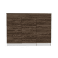 thumbnail image 2 of Modern Kitchen Base Cabinet, Three Drawers, Two Internal Shelves, White / Dark Walnut, 2 of 8