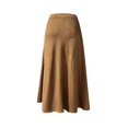 thumbnail image 4 of Jane Wardrobe Suede Ruffle Asymmetrical Midi Skirt Women High Waist Slim Fit Fall Layering Pencil Bottom 1PC S-M-L-XL Plus Size Friendly, 4 of 4