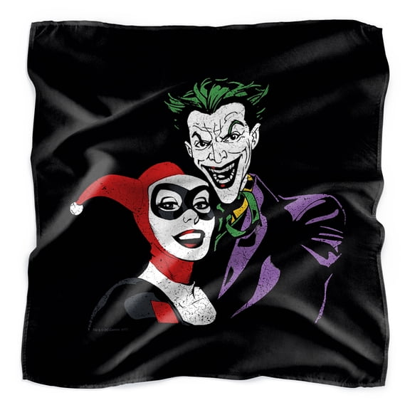 Batman Joker & Harley Quinn Bandana (21 in x 21 in)
