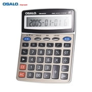OSALO OS-801CK Multi-function Musical Electronic Desktop Calculator Counter 12-Digits LCD Display with Alarm Clock Calendar Voice Reading Functions Can Play Piano