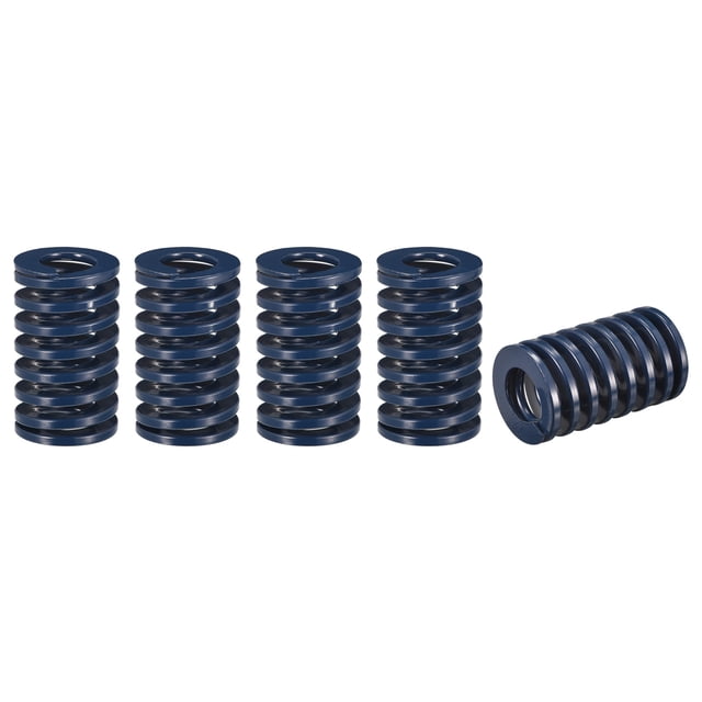Unique Bargains Die Spring, 5 Pack 35mm OD 55mm Long Spiral Stamping Light Load Compression Die Springs, Blue