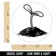 thumbnail image 2 of Seed Sprouting from Dirt Self-Inking Rubber Stamp Ink Stamper - Pink Ink - Small 3/4 Inch, 2 of 7