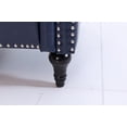thumbnail image 6 of Chesterfield Faux Leather Single Sofa, Upholstered Button Tufted Couch Armchair with Nailhead Trim Square Arms Removable Cushions and Solid Wood Legs, for Living Room Office Apartment, 6 of 9