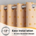 thumbnail image 2 of Cortinas opacas MYSKY HOME, color amarillo, 213 cm, con pompones, 2 paneles, 2 of 9