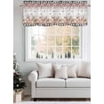 thumbnail image 2 of Kitchen Valances for Window, Fall Thanksgiving Pumpkin Floral Light Filtering Rod Pocket Valance Curtain, Grey Wood Grain and Pink Short Curtains Window Topper for Bedroom Living Room 54x18in, 2 of 8
