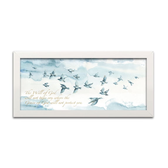 Gango Home Decor Contemporary Indigold XIII with Script by Lisa Audit (Ready to Hang); One 18x8in White Framed Print