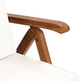 thumbnail image 5 of vidaXL Reclining Patio Chairs with Cushions Seat Yard 2 Pcs Solid Wood Teak, 5 of 17