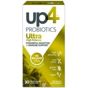 (2 Pack) UP4 Ultra High Potency Probiotic Supplement | Powerful Immune + Digestive Support | 50 Billion CFUs Guaranteed | Non-GMO, Gluten Free, Vegan | 30 Vegetarian Capsules