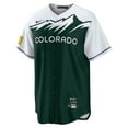thumbnail image 2 of Men's Nike Kris Bryant White/Forest Green Colorado Rockies 2022 City Connect Replica Player Jersey, 2 of 3
