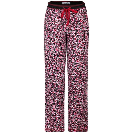 

SofiePJ Women s Printed Long Sleepwear Lounge Pajama Pants Pink M