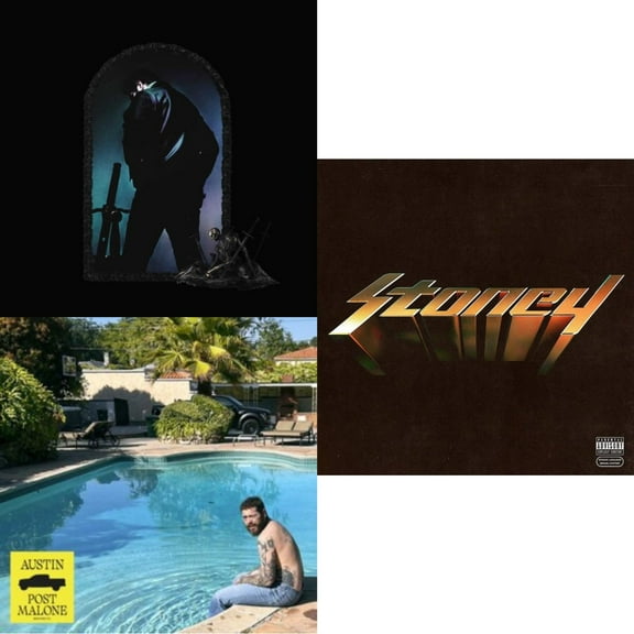Hollywood's Bleeding (2LP/Pink Vinyl) & Austin (Forest Green/2LP) (X) & Stoney (Orange LP Vinyl)