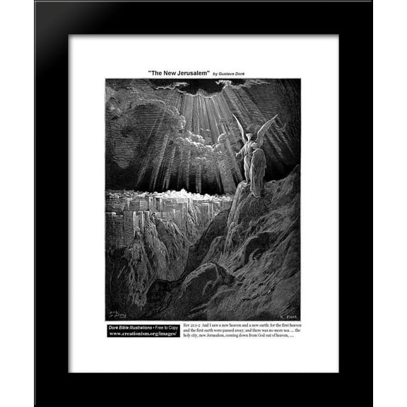 The New Jerusalem 20x24 Framed Art Print by Gustave Dore