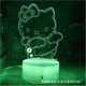 thumbnail image 1 of Lámpara de mesa LED con luz nocturna 3D de animación de Hello Kitty, lámpara de noche para dormitorio infantil, lámpara de ambiente colorido táctil, 1 of 5